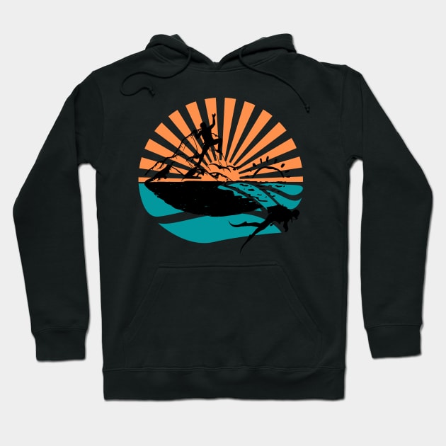 Diving and climbing lover Hoodie by AmongOtherThngs